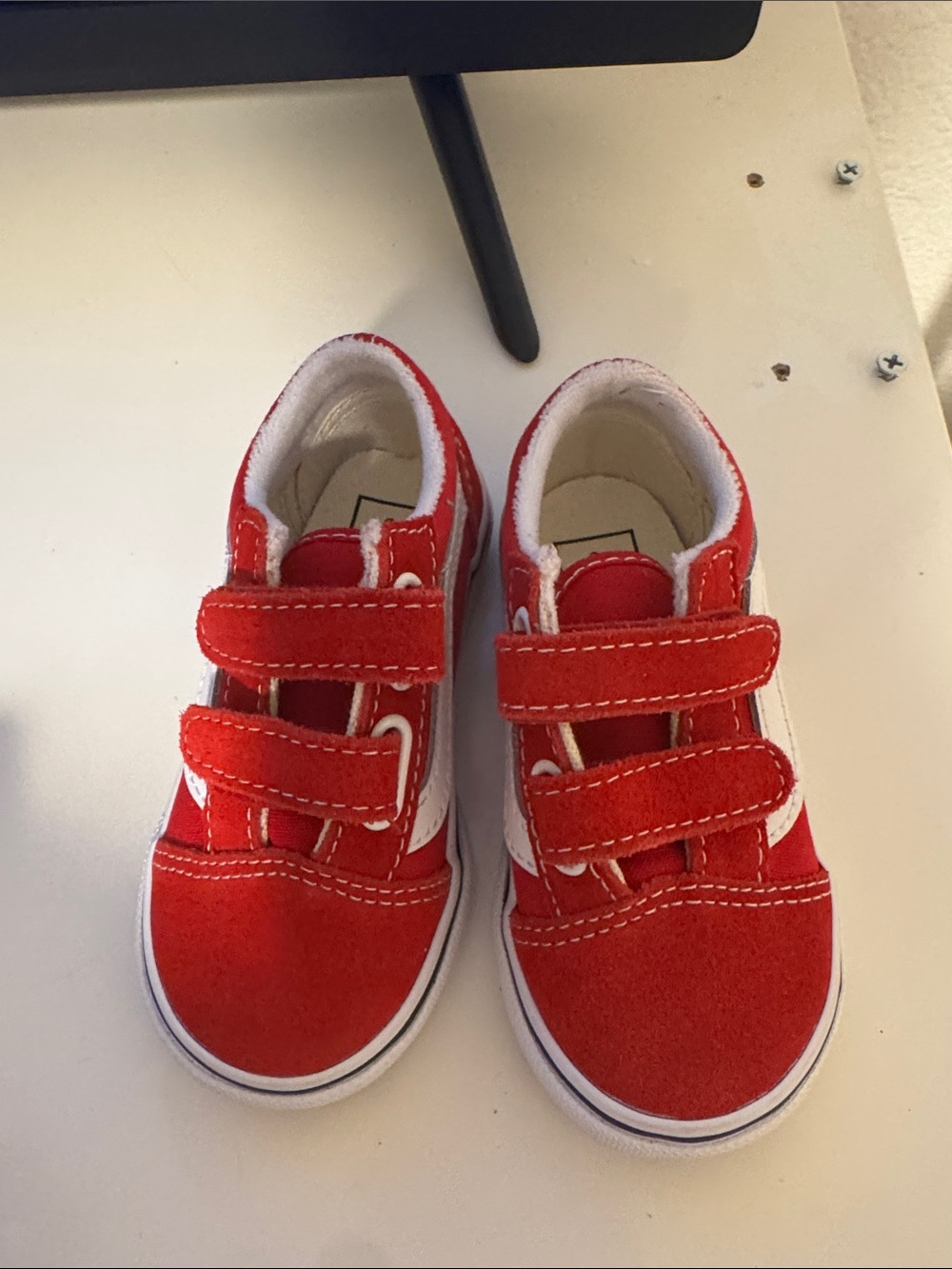 Vans Kids Red Suede Old Skool V Sneakers NWOT